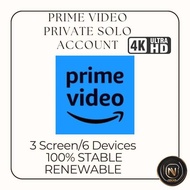 【100% OFFICIALLY 】 Amazon Prime Video 100% Original Premium Account｜ Solo Private Account | 6 Profil