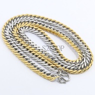 s2shop สร้อยคอสแตนเลสแท้ สร้อยคอพระ ลายโซ่ ห้อยพระได้ 1 องค์ ความกว้าง 8 มม.ความยาว 16 18 20 22 24 2