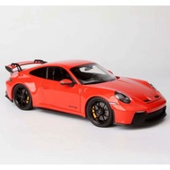 Prosche 991 (992) GT3 Orange Model Car From Norev 1/18 Can Be Opened. Authentic License Neat Work De