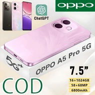 【Free Gift + COD】Original Smartphone A5 Android Phone 7.5-inch HD Screen 16GB + 512GB Memory 6800mAh