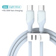 KUULAA Type C to Type C Cable 30W PD Fast Charging Charger For iPhone15 Pro/ProMax USB Type C-C Cabl