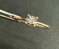 แหวนเพชร 2.3มม. ทอง18k รับประกัน 100% ( size 14 ) Diamond 2.3mm 18k gold ring 100% guaranty ( size 1