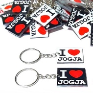 Gantungan kunci akrilik khas Jogja souvenir khas jogja