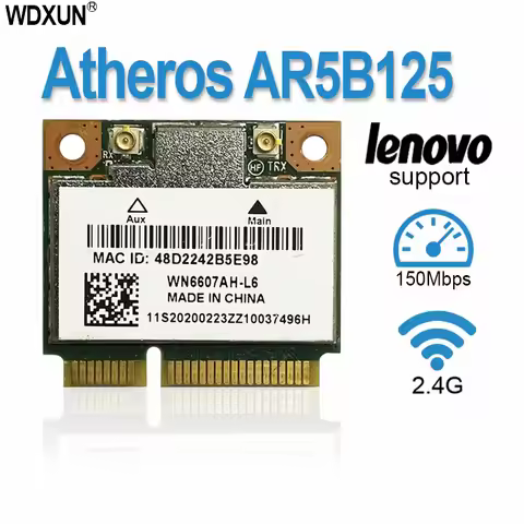 AR5B125 wifi Wholesale Wireless Card For Atheros AR5b125 Wifi Half Mini PCI-E For Lenovo G400 G500 G
