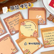 Capybara sticky notes, capybara tearable note paper, office message paper, creative journa