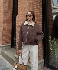 MALIMAYS - Harrow Suede Jacket แจ็คเก็ตหนังกลับบุขน