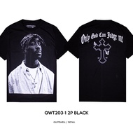 QWT203-1 2P BLACK Bootleg T-Shirt S-5XL