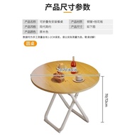 Foldable Table Dining Table Household Small Apartment Simple round Table Dining Square Table for Rental Room Balcony Stall Table and Chair