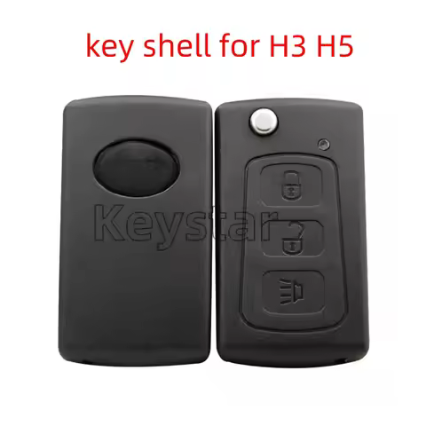 Autokeystar 1pcs 3 Buttons Car Key Shell Flip Remote Case Key Box for Great Wall HAVAL HOVER H3 H5 R