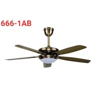 Quạt Trần Đèn 666-1AB Nhập Khẩu 5 Cánh Quạt Trần Trang Trí Phòng Khách