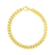 Nathalias NY สร้อยข้อมือทองคำแท้ 14K ลายคิวบันลิงก์ (5.90 มม.) Cuban Link Bracelet  ทักแชทก่อนสั่ง พ