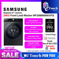 Samsung BESPOKE AI™ 24kg Inverter Smart Washing Machine WF24B9600KV/FQ AI Ecobubble™ / Samsung 17KG Front Load Washer with Hygiene Steam | WF17T6000GW FQ Washing Machine Top Loader