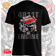 Mitsubishi 4B11T engine Evo Lancer Evolution JDM World Engine Ralliart Tshirt Cotton
