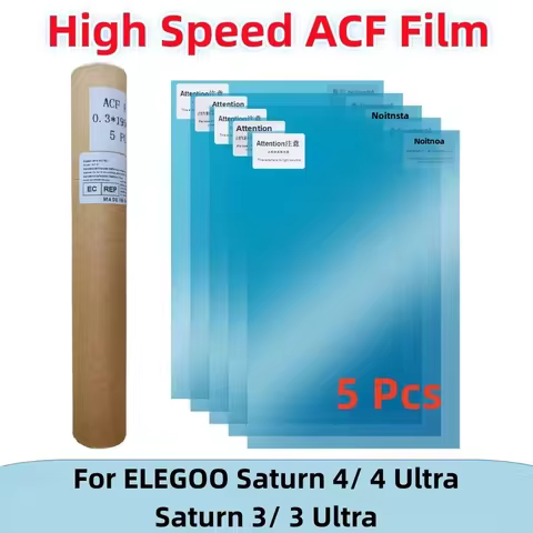 5Pcs 10 Inch ACF Film 290*195mm for Saturn 3 Ultra Saturn 4 Ultra 12K 0.3mm UV Resin 3D Printers Rel