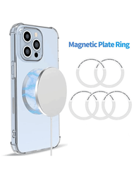 5入組萬用磁性環,可用於magsafe磁性無線充電器磁鐵金屬貼紙環,用於手機支架磁性環o形狀
