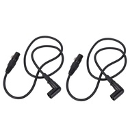 2PCS Microphone Extension Cables 3 Pin XLR Male to Female Connector Mic Cable Adapter for Speaker Mi