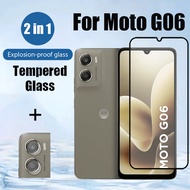 2 in 1 Moto G06 Tempered Glass Screen Protector For Motorola G56 G75 G35 G15 4G 5G Glass Protection 