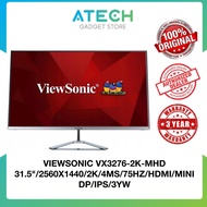 Viewsonic VX3276 VX3276-2K-mhd 32" IPS WQHD Entertainment Monitor (IPS, WQHD, 4MS, HDMI x2, DP, Vesa
