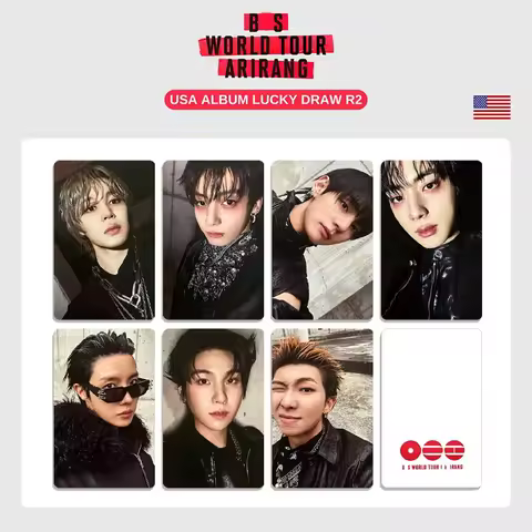 Kpop BTS ARIRANG World Tour USA Lucky Draw R2 Photocard Set 7Pcs Album Special Concert Card Fans Col