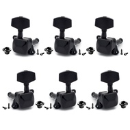 6pcs Semiclosed Guitar Tuning Pegs Tuner Machine Heads for Acoustic Guitar Chrome/Black/Gold