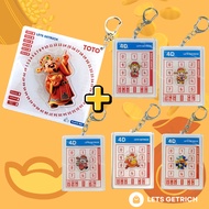 [BUNDLE] TOTO + 4D Fortune God Spinning Keychain