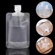 Transparent refill Bottle Travel Plastic Fliptop Pouch Shampoo Liquid Soap Container/ Travel Pounch refill Bottle/ KLS