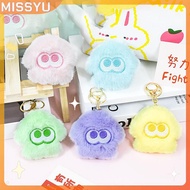 MISSYU Splatoon Inkling Plush Keychain Anime Orange Red Inkling Kawaii Animal Backpack Pendant Soft 