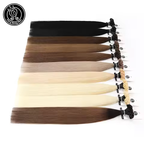 Fusion Keratin Bond Human Hair Extensions Capsule U Nail Tip Real Remy Pre Bonded Hair Platinum Blon