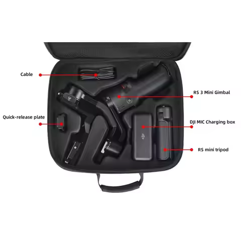Portable Case Gimbal Spare Parts Storage Shoulder Bag Handbag Nylon Shell for DJI RS 3 Mini Handheld