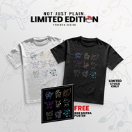 Limited Edition- Eevee Evolution Design t-shirt with free 8X8 Sintra Poster board