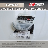 KING Bearings – Thrust Washer set for TOYOTA 1KD-FTV 2KD 2KD-FTV engines in SR HILUX VIGO FORTUNER L