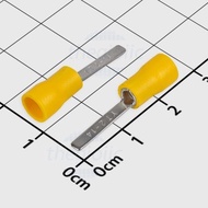 [30 Pieces]- DBV2-14 Flat Pin Cos Head 27A Wire Size 16-14AWG Yellow