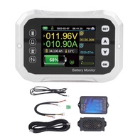 เครื่องวัดการวัดแบตเตอรี่ Mobile APP Control 10-120V 0-100A Smart Battery Monitor 2.4in หน้าจอ LED สีสำหรับ RV Electric Vehicle