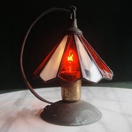 【老時光 OLD-TIME】早期二手日本製手製玻璃小款桌燈