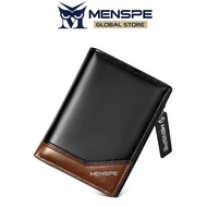 MENSPE Men Wallet Credit Card Case Safety Card Holder Anti-Theft PU Leather Wallet Card Holder Coin Wallet Document Organizer Card Case with Zipper for Men &amp; Women