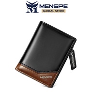 MENSPE Men Wallet Credit Card Case Safety Card Holder Anti-Theft PU Leather Wallet Card Holder Coin 