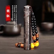 創意火摺子吹氣啟動黑檀木電子點煙器 USB充電打火機-珠鏈款-貔貅