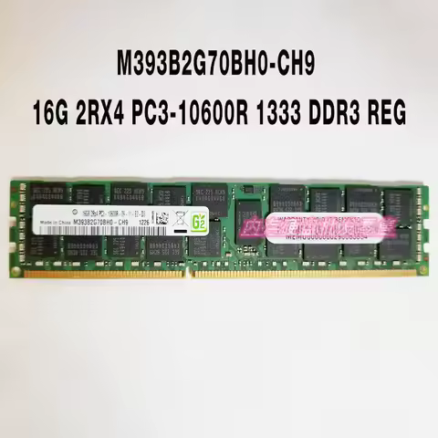 1PCS 16G 2RX4 PC3-10600R 1333 DDR3 REG Server Memory M393B2G70BH0-CH9