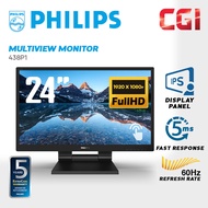 Philips 23.8" 242B9T IPS FHD IP65 Front Water Dust Resistant 60Hz 5ms Smooth Touch Monitor with Spea