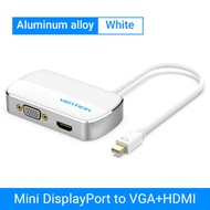 Vention Mini DP To HDMI VGA Converter 2 In 1 Thunderbolt Mini DP To HDMI VGA Cable Adapter 4K 1080P 