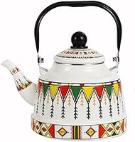 Universal High Capacity Enamel Coffee Pot Tea Kettle Induction Cooker Gas Stove Water Teapot Home Supplies With Handle (Color : A, Size : One size) Commemoration Day