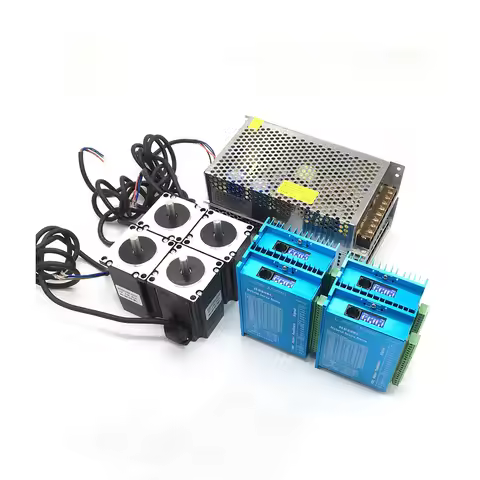 Nema23 57mm Closed Loop Stepper Motor with Encoder HB808C Driver 1.2/2/3Nm 2 Phase Easy Servo Motor 