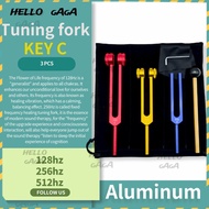 C Tuning Fork Set 128hzC256C512C Aluminum Alloy Tuning Fork Set Colorful Tuning Fork3Color3Tuning Fo