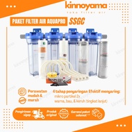 Paket Filter Penjernih Air Toren 4 Tahap / Filter Penjernih Air Kran Sumur Bor Keruh Bau Berpasir