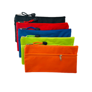 [SG] A5.5 Pencil Case Canvas Double Zip Mesh Bag Pouch