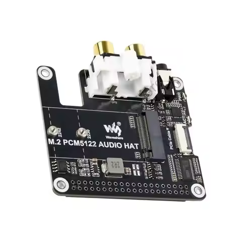 H7BA PCIe to M.2 I2S Sound Expansion Board With PCM5122 DACs Supports NVMes SSDs