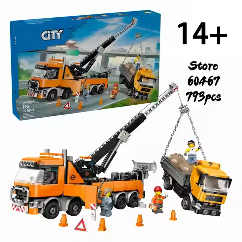 2025 New moc 60467 City Series Heavy Tower Crane Truck Model Building Block Set, Christmas and Hallo