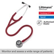 Littmann Stethoscope Burgundy Tube, Mirror Finish Chespiece, Stainless Stem Cardiology IV 6170