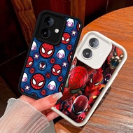 Black and White soft silicone Casing for OPPO A3X A3 A5 A5i Pro A79 A5X 5G Z-78 Spiderman