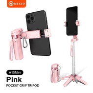 MIXIO A15 Mini Premium Pocket Grip Tripod Mini Selfie Stick Remote Control Tripod 3 In 1 Tongsis Tri